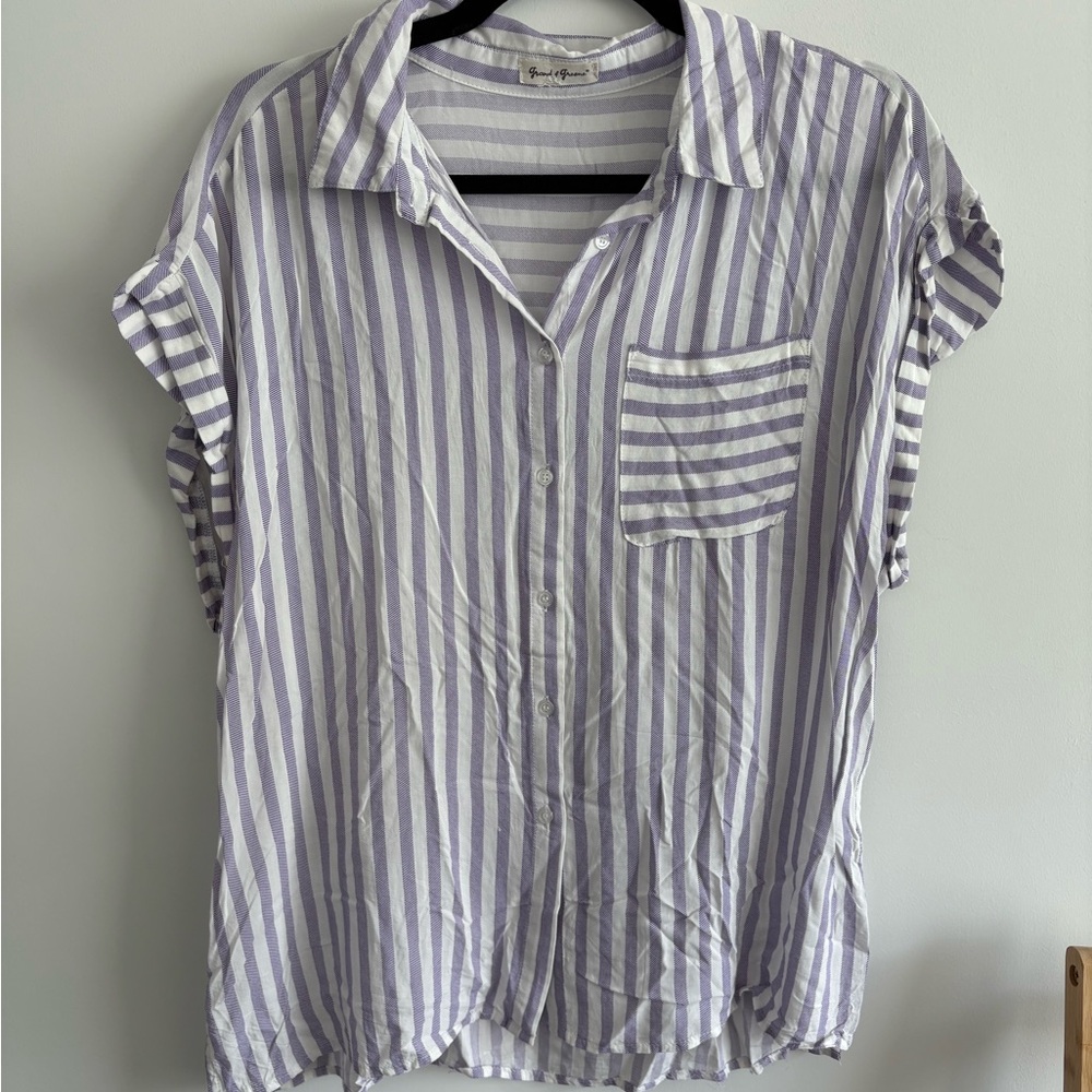 Striped Button-Up Shirt